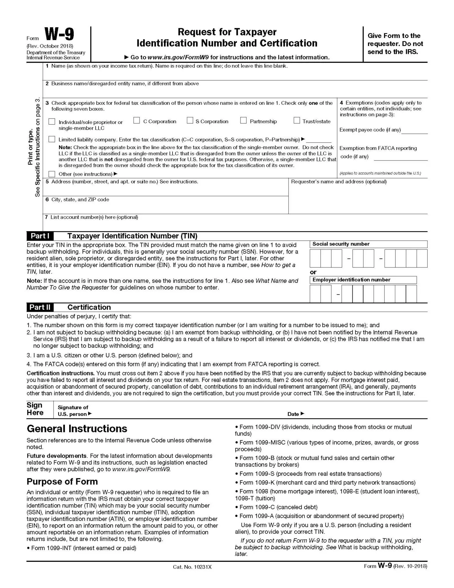 Form W-9